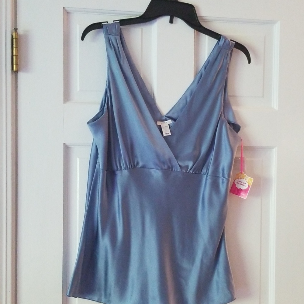 NWT Elegant Silk Charmeuse  Top XL, L